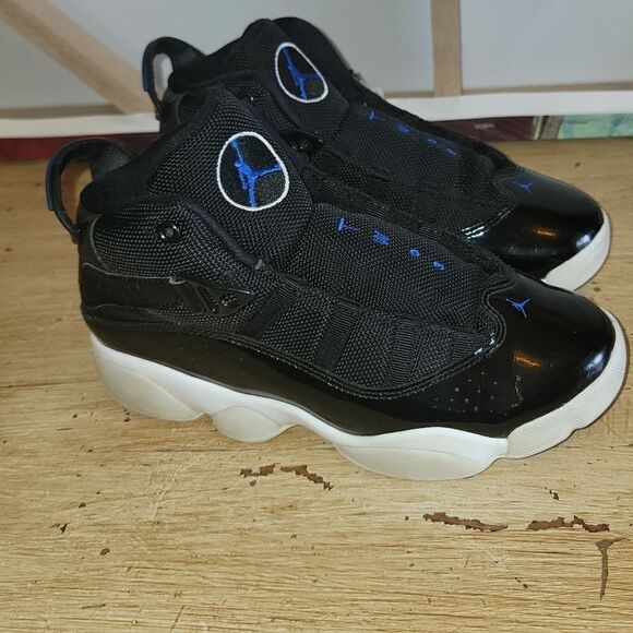 Space Jam 6 Ring Jordan’s Space Jam 2018 • Black Patent Royal White • Kids 2 - Picture 13 of 14